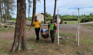 Sambut Ramadhan 1447 H, Personel Gabungan Bersihkan Masjid dan Pantai di Nagan Raya