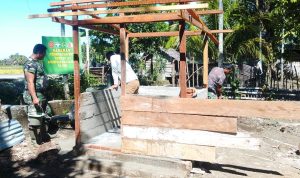 Tingkatkan Standar Sanitasi, Satgas TMMD Ke-127 Kebut Pembangunan Fasilitas MCK Desa