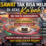 Ramai Klaim Pesawat Tak Bisa Melintas di Atas Ka’bah, Ini Fakta Sebenarnya