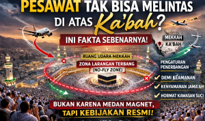 Ramai Klaim Pesawat Tak Bisa Melintas di Atas Ka’bah, Ini Fakta Sebenarnya