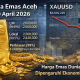 Harga Emas Turun, Ini Perbandingan XAUUSD dan Harga Emas di Aceh per 20 April 2026