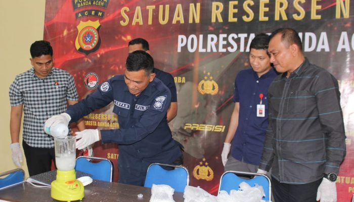 Perangi Narkoba, Polresta Banda Aceh Musnahkan Hampir 2 Kilogram Sabu