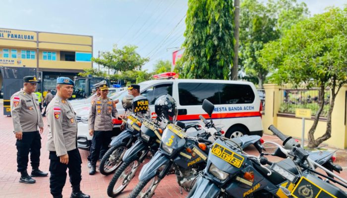 Pastikan Keamanan May Day, Polresta Banda Aceh Gelar Apel Sarpras dan Siapkan 300 Personel