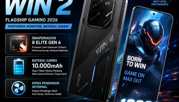 Bocoran Honor Win 2: Padukan Chipset 2nm Snapdragon 8 Elite Gen 6 dan Baterai Raksasa 10.000mAh