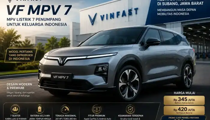 Resmi Diproduksi di Subang, VinFast VF MPV 7 Tawarkan Fitur Baru Khusus Pasar Indonesia