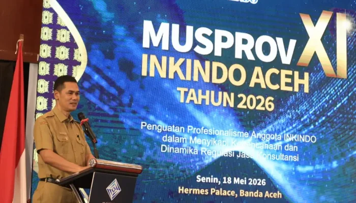 Buka Musprov INKINDO, Sekda M. Nasir Sebut Sektor Konstruksi Dongkrak Ekonomi Aceh