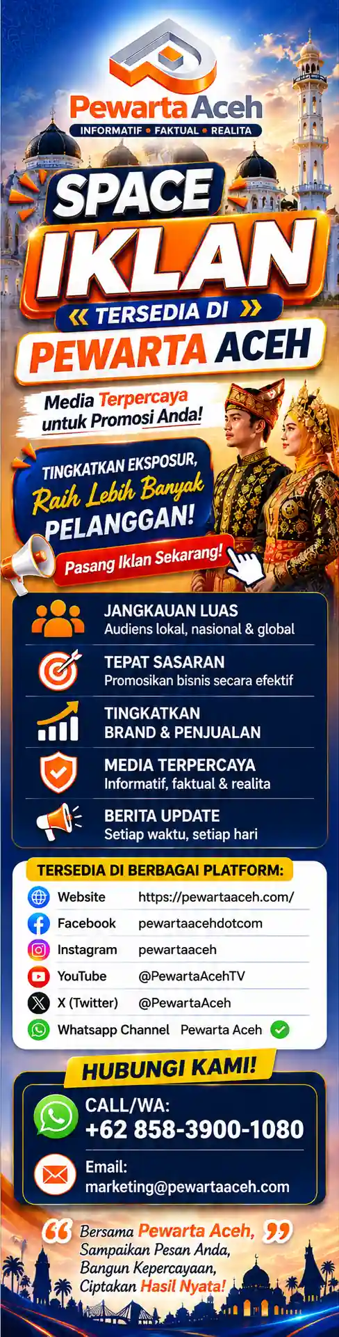 Pasang Iklan dan Media Promosi Digital Tepercaya - PewartaAceh.com