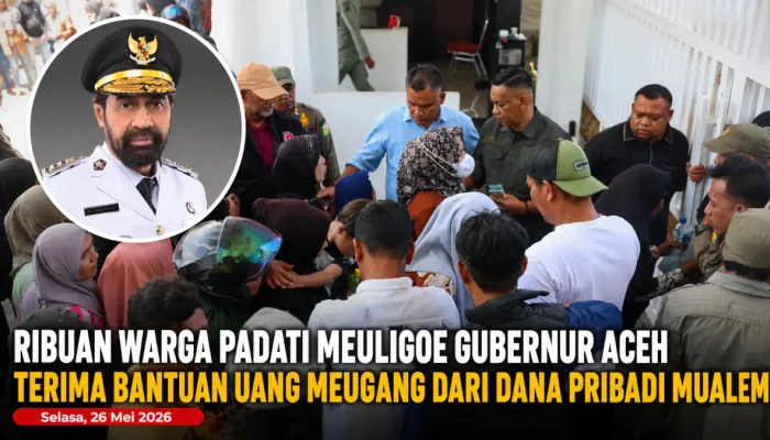 Sambut Iduladha, Seribuan Warga Antre Pembagian Uang Meugang dari Dana Pribadi Mualem