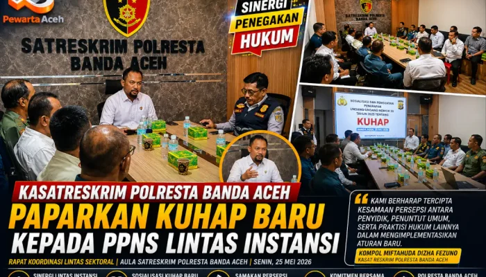 Polresta Banda Aceh Sosialisasikan UU KUHAP Baru Kepada PPNS