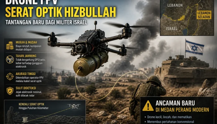 Kebal Gangguan Elektronik, Drone Serat Optik Hizbullah Paksa Israel Ubah Taktik