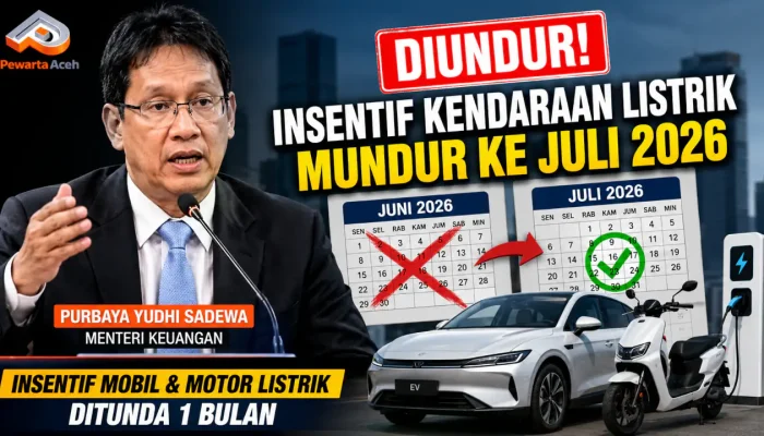 Menkeu Purbaya Tunda Insentif Kendaraan Listrik hingga Juli 2026