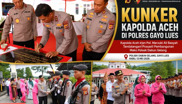 Kunker ke Polres Gayo Lues, Kapolda Aceh Tekankan Peningkatan Pelayanan dan Tandatangani Prasasti Polsek Dabun Gelang