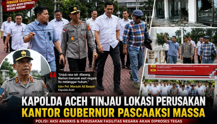 Kapolda Aceh Kecam Perusakan Kantor Gubernur: Unjuk Rasa Bukan Izin Merusak Aset Negara