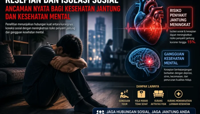 Waspada! Kesepian dan Isolasi Sosial Picu Risiko Penyakit Jantung