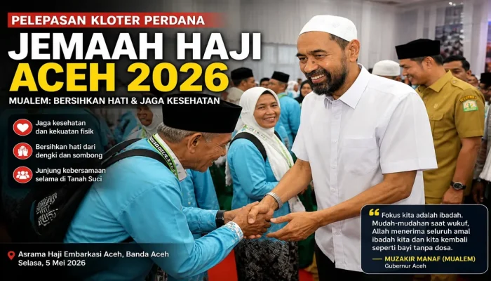Lepas Kloter Perdana Haji Aceh, Mualem Ingatkan Jemaah Jaga Kesehatan dan Bersihkan Hati