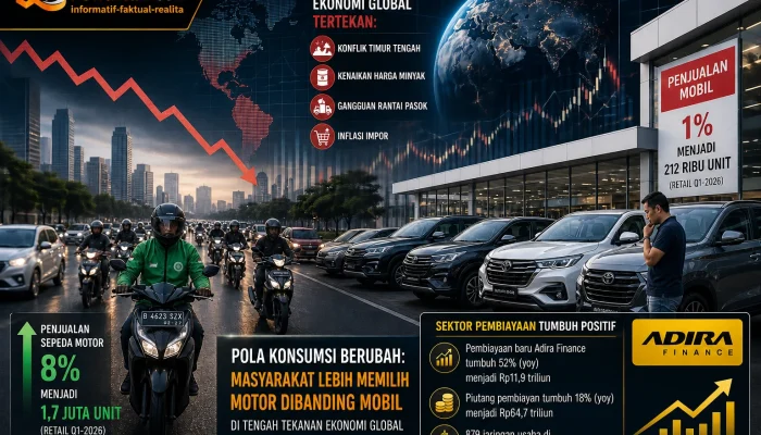Ekonomi Global Tertekan, Penjualan Mobil Melambat, Motor Justru Tumbuh di Indonesia