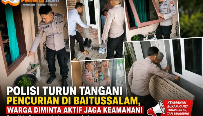 Polisi Tindak Lanjuti Kasus Pencurian di Baitussalam, Warga Diminta Lapor Resmi