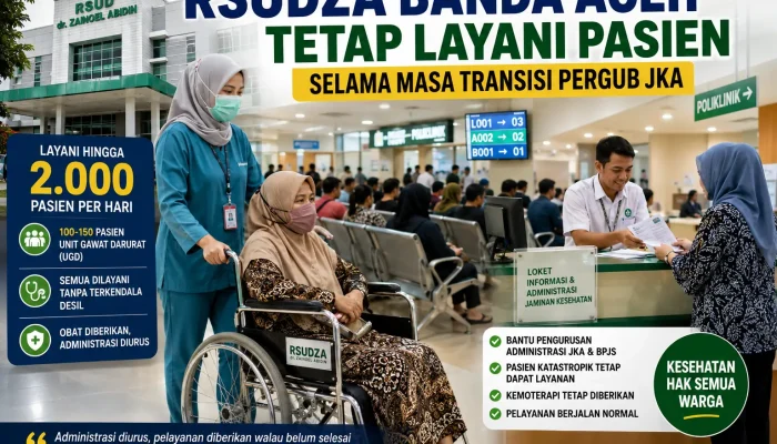 RSUDZA Layani 2.000 Pasien per Hari, Pemerintah Aceh Pastikan Administrasi JKA Tak Hambat Pengobatan