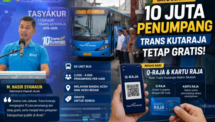 Satu Dekade 10 Juta Penumpang, Pemerintah Aceh Pastikan Trans Kutaraja Tetap Gratis