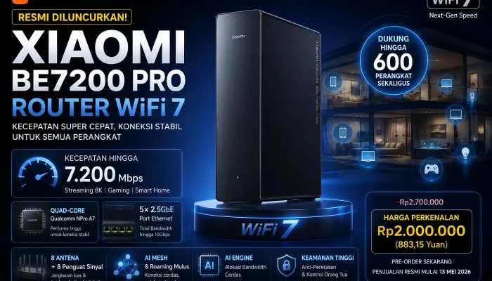 Xiaomi Luncurkan Router WiFi 7 BE7200 Pro: Koneksi Super Cepat dengan Harga Kompetitif