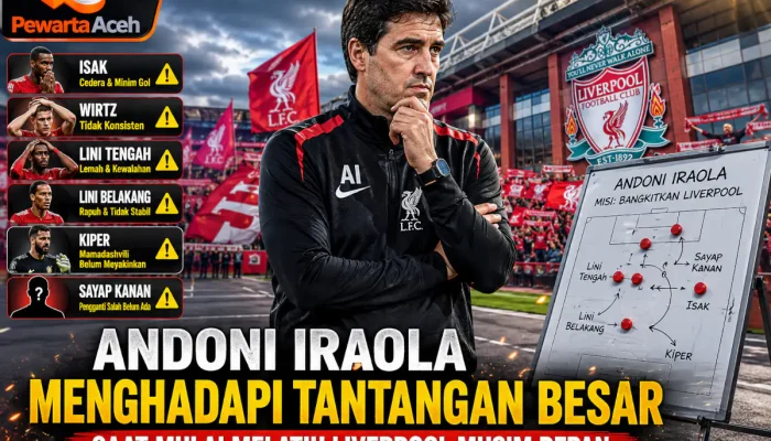 Iraola Resmi Gantikan Slot, Liverpool Hadapi Lima Tantangan Besar