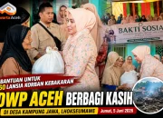 DWP Aceh Salurkan Bantuan untuk 60 Lansia Korban Kebakaran di Lhokseumawe