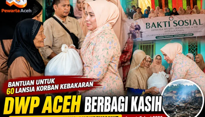 DWP Aceh Salurkan Bantuan untuk 60 Lansia Korban Kebakaran di Lhokseumawe