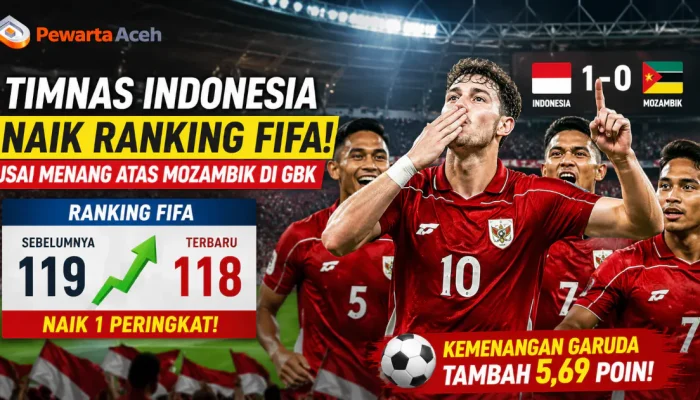 Kalahkan Mozambik, Timnas Indonesia Naik ke Ranking 118 Dunia