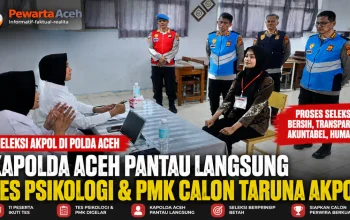 Seleksi Akpol Polda Aceh 2026 Masuki Tahap Tes Psikologi, Kapolda Turun Langsung Pantau