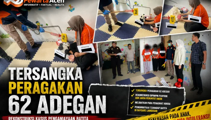 Tersangka Penganiayaan Batita di Daycare Lamgugob Peragakan 62 Adegan