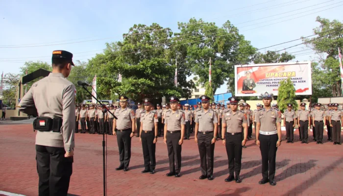 139 Personel Polresta Banda Aceh Naik Pangkat, Kapolresta Tekankan Integritas dan Pelayanan