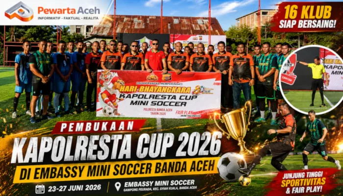 16 Klub Bersaing di Kapolresta Cup, Meriahkan HUT Bhayangkara ke-80 di Banda Aceh