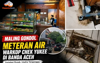 Meteran Air Warkop Chek Yukee Banda Aceh Dicuri, Pedagang Tepi Kali Resah