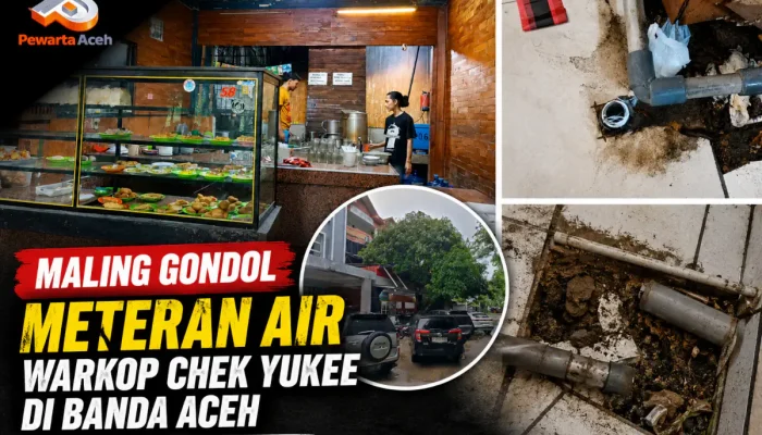 Meteran Air Warkop Chek Yukee Banda Aceh Dicuri, Pedagang Tepi Kali Resah