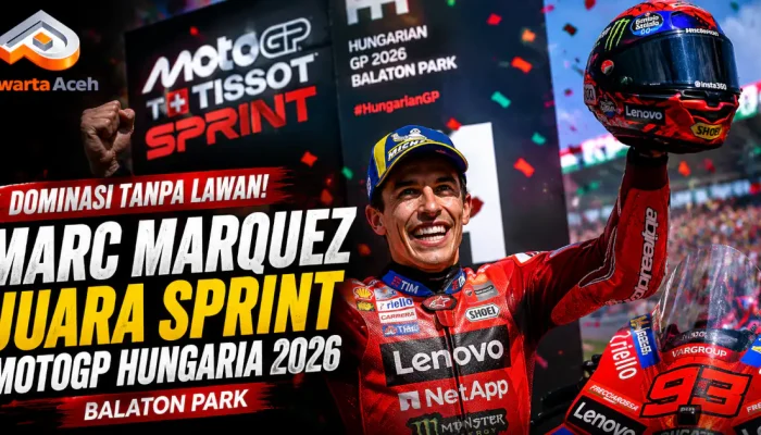 Marquez Kuasai Sprint MotoGP Hungaria, Acosta dan Bezzecchi Lengkapi Podium