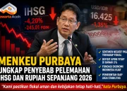 Menkeu Ungkap Penyebab IHSG Anjlok dan Rupiah Melemah
