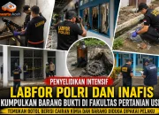 Tim Labfor Polri dan Inafis Olah TKP Kasus Pengrusakan Kampus USK Banda Aceh