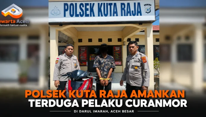 Polsek Kuta Raja Tangkap Terduga Pelaku Curanmor yang Kenal Korban