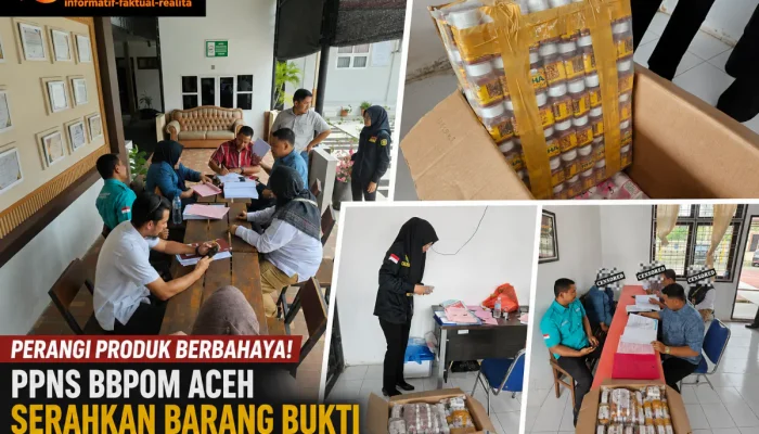 BBPOM Aceh Serahkan Tersangka Produk Berbahaya ke Kejari