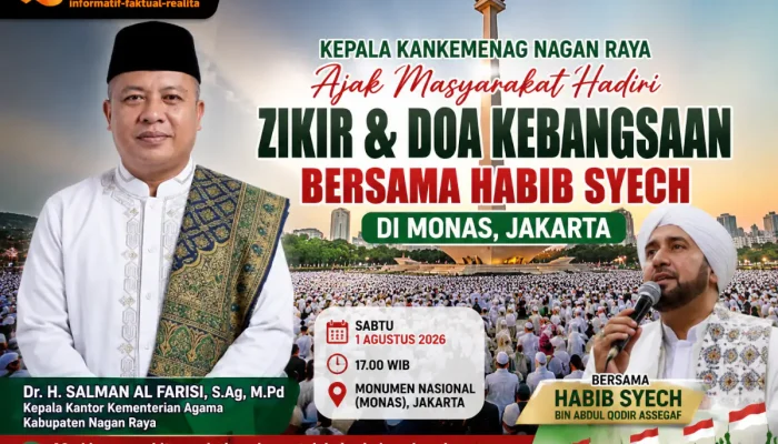 Kakankemenag Nagan Raya Ajak Warga Hadiri Zikir Kebangsaan di Monas