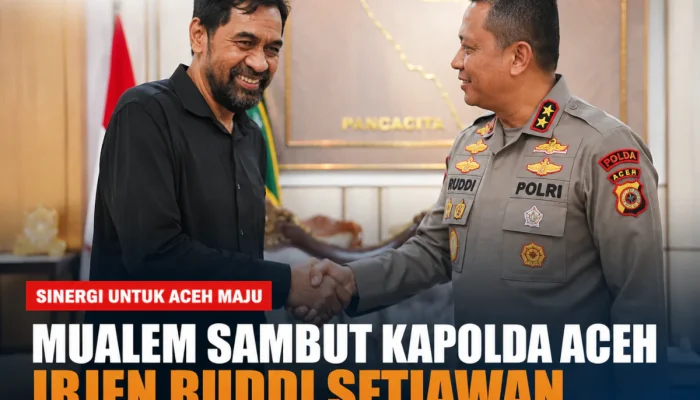 Mualem Sambut Kapolda Irjen Ruddi, Ajak Perkuat Sinergi Bangun Aceh