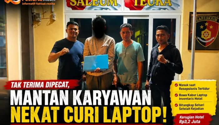 Mantan Karyawan Curi Laptop Hotel Amoda Banda Aceh Usai Dipecat