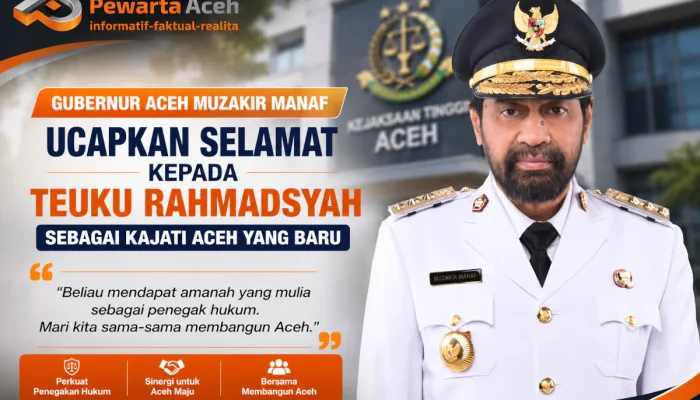 Mualem Ucapkan Selamat kepada Teuku Rahmadsyah sebagai Kajati Aceh