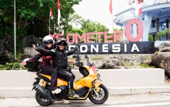 Abdul Karim Tuntaskan Touring Depok-Aceh hingga Nol Kilometer