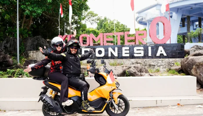 Abdul Karim Tuntaskan Touring Depok-Aceh hingga Nol Kilometer