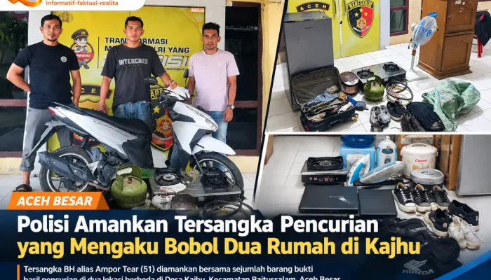 Tersangka Curanmor Kajhu Akui Bobol Dua Rumah Warga